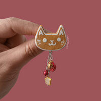 Broche grande de galleta de jengibre