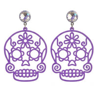 Aretes calavera de azúcar