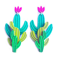 Aretes Cactus Triple