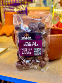 Confitado de pasitas con chocolate