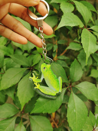 LLavero rana cristal