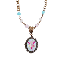 Medallón azul pastel