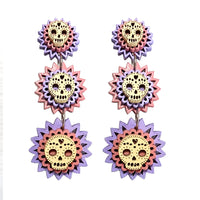 Aretes "Resplandor Trinidad Calavera"