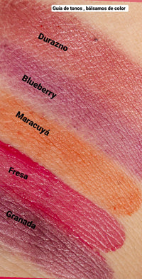 Bálsamo labial con color fresa