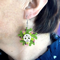 Aretes Calavera con nopales