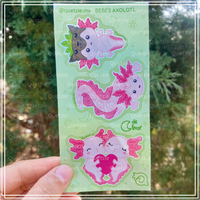 Sticker bebés axolotl