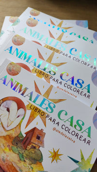 Animales casa libro para colorear