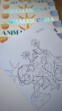 Animales casa libro para colorear