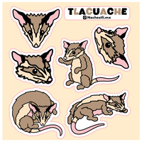 Planilla stickers "Tlacuaches"