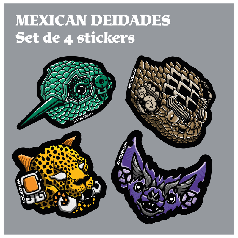 Paquete stickers "Deidades mexicas"