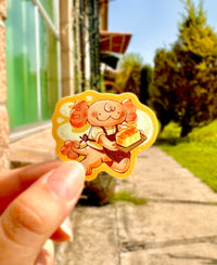 Sticker ajolote panadero