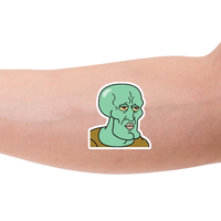 Tatuaje temporal calamardo guapo