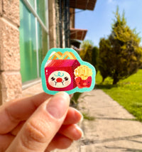 Sticker cajita infeliz