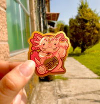 Sticker ajolote de la suerte
