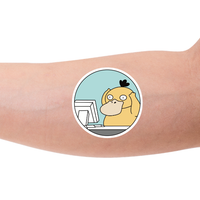 Tatuaje temporal psyduck estresado