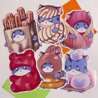 Set de sticker Gato postres