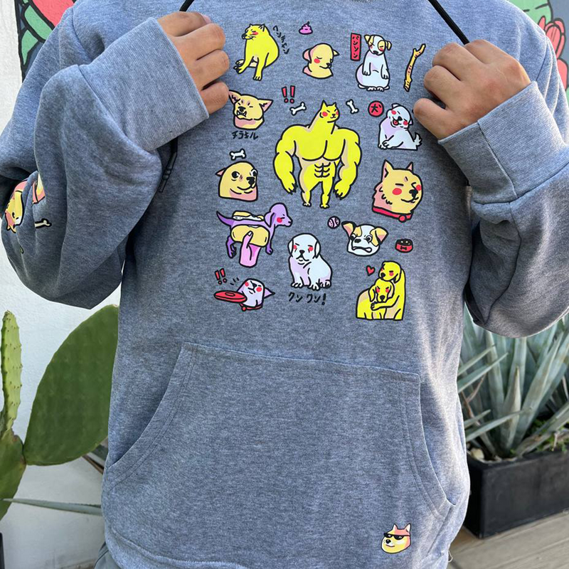 Sudadera gris claro "Lomitos"