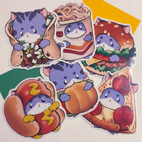 Set de sticker Gato comida
