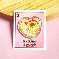 Pin de acrílico "Corazón de mazapán"