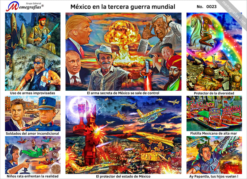 Memegrafía "México en la tercera guerra mundial"