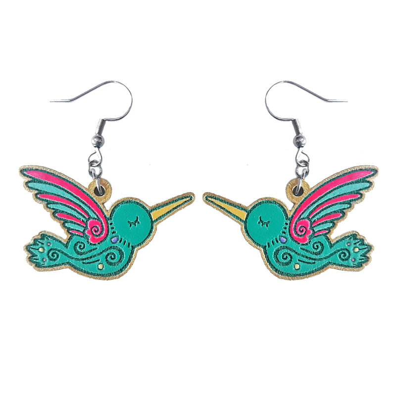 Aretes "Colibrí Azteca"