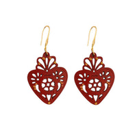 Aretes Papel Picado Corazón