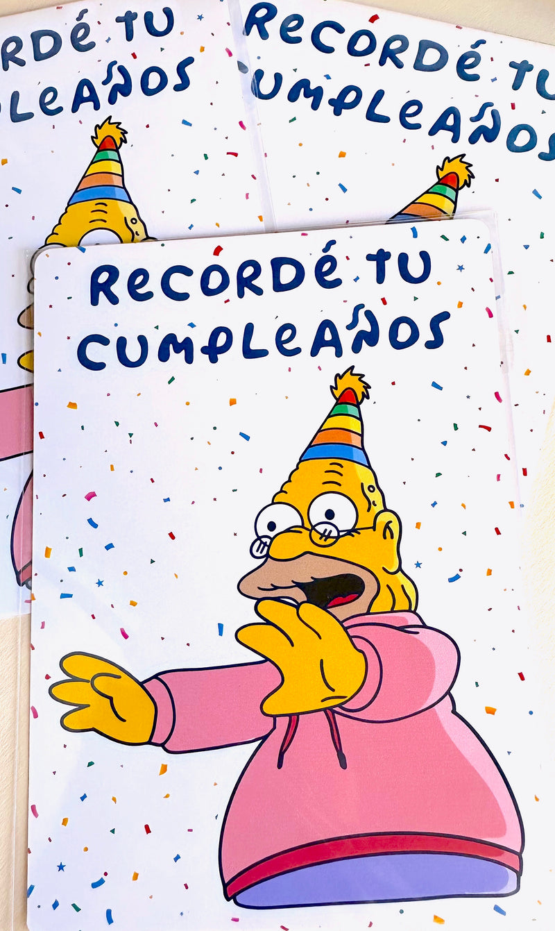 Tarjeta de cumpleaños "Abuelo Simpson"