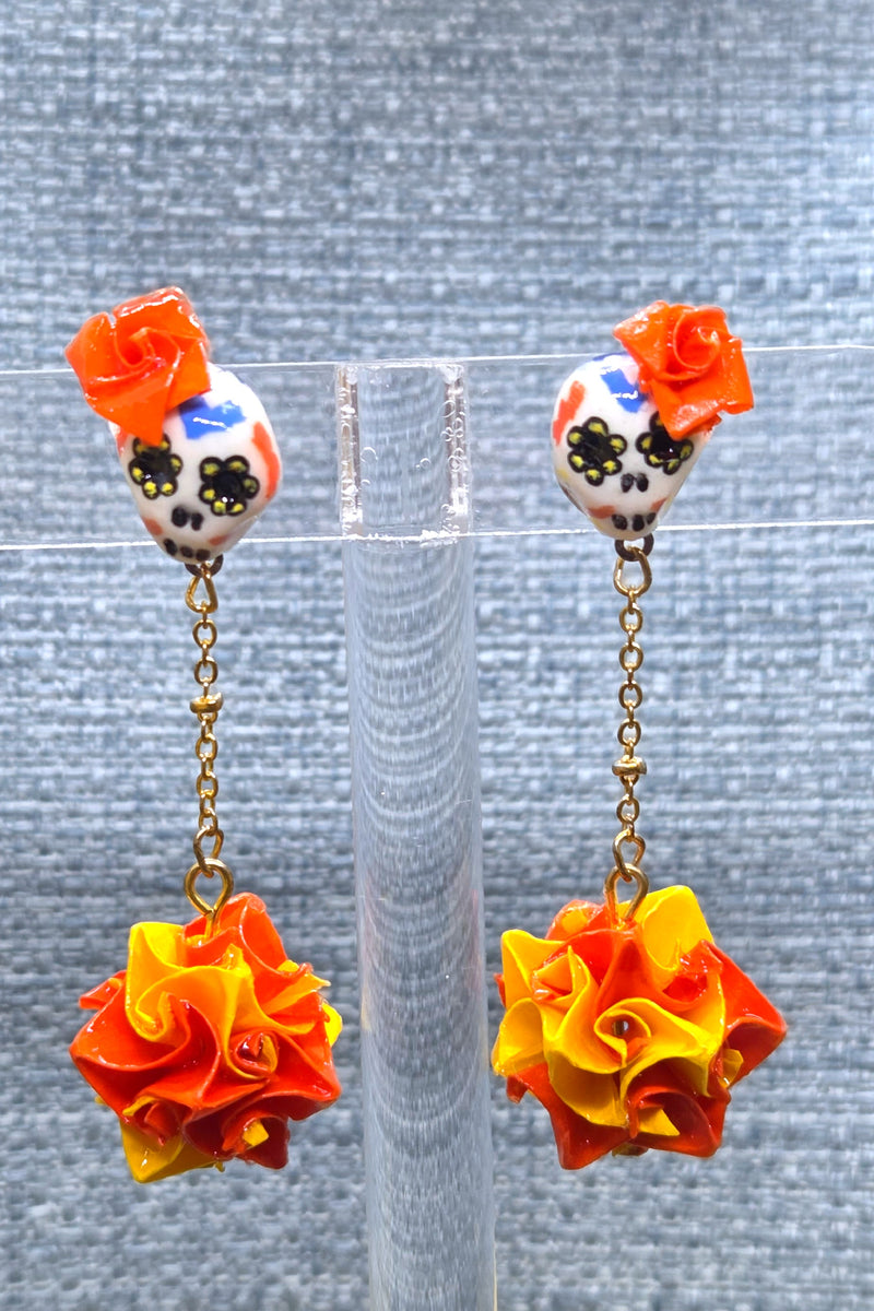 Aretes catrina Flor Cemasuchitl