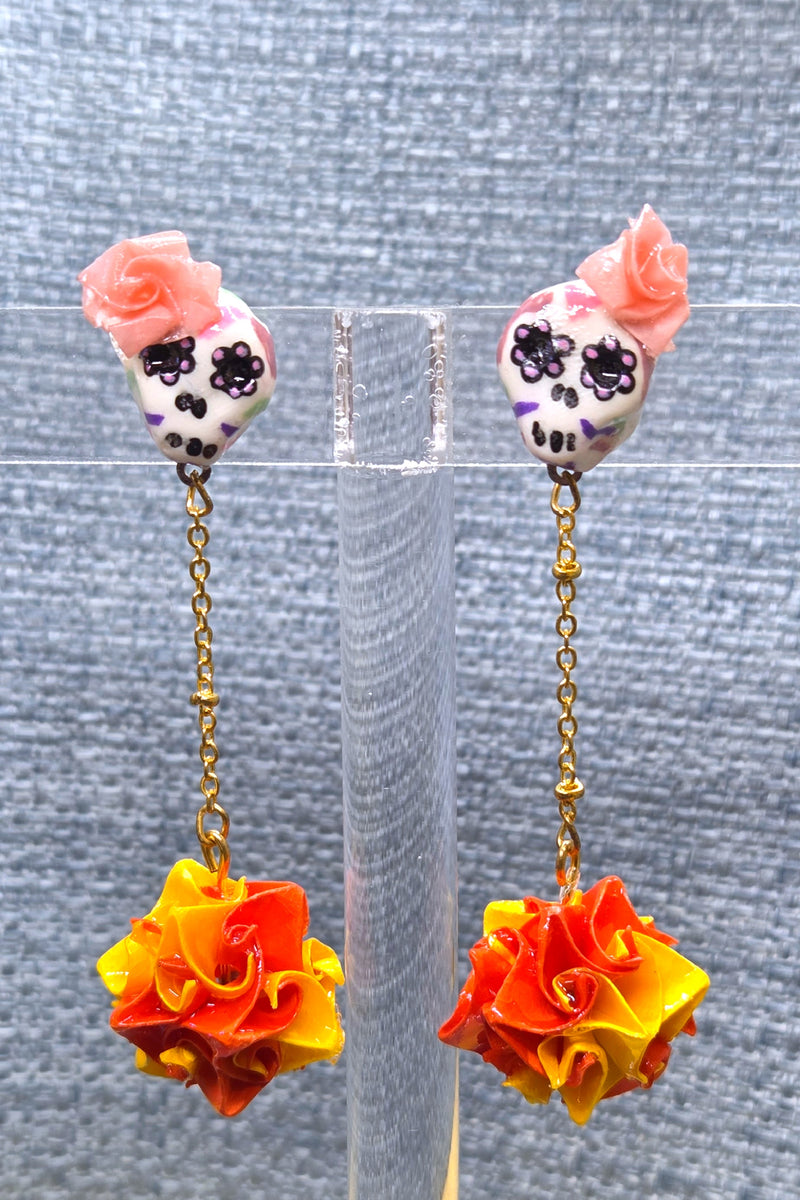 Aretes catrina Flor Cemasuchitl