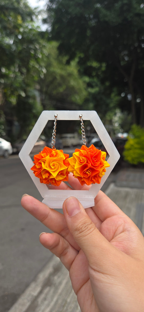 Aretes cempasuchitl grande