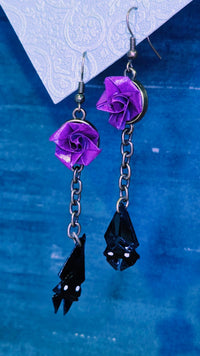 Aretes flor murciélago
