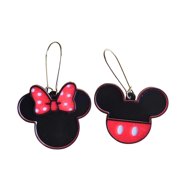 Aretes Mickey y Minnie