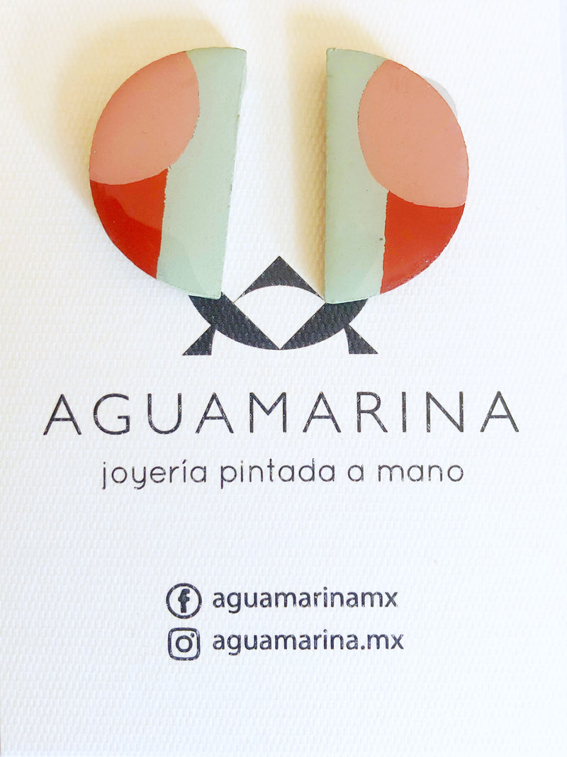 Aretes chicos colores tierra b