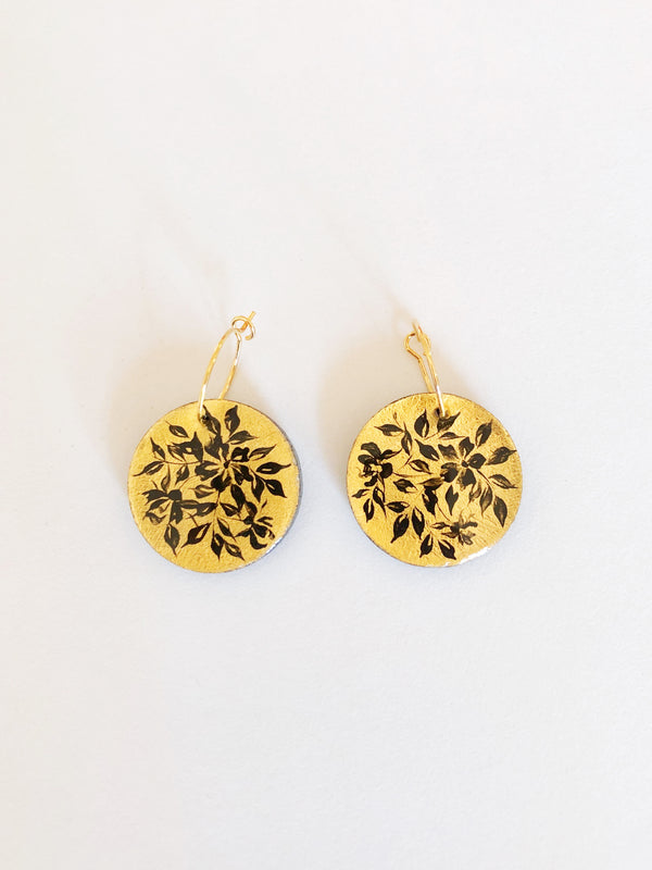 Aretes circulo negros b