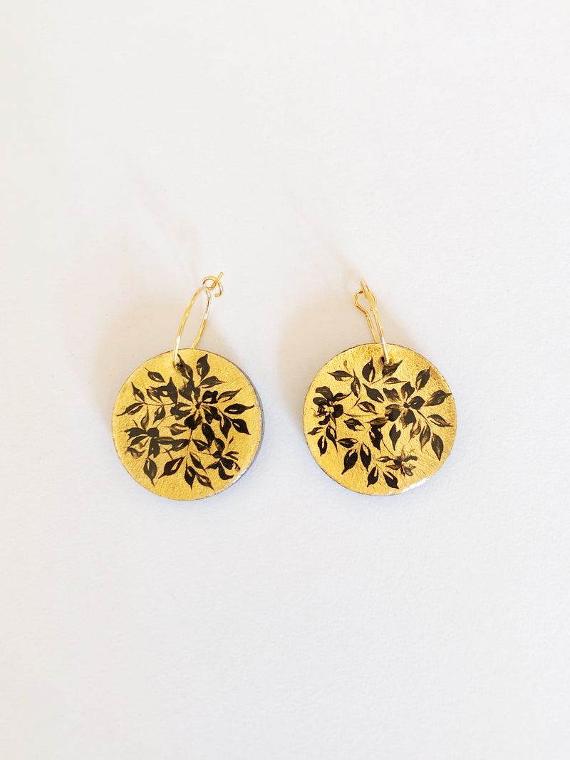 Aretes circulo negros b
