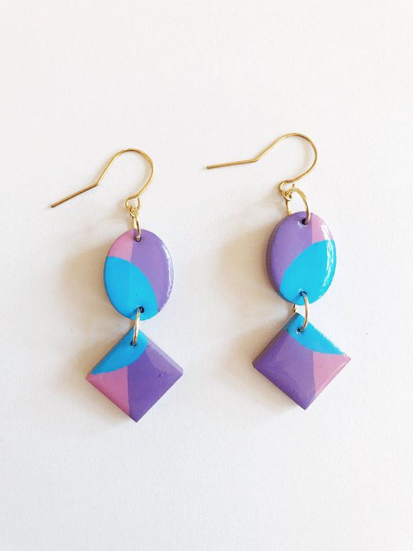 Aretes dobles colores b
