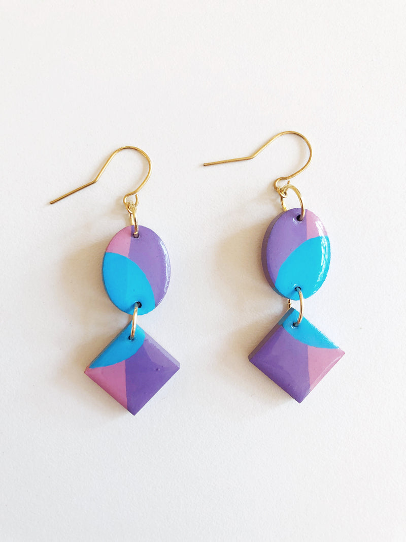 Aretes dobles colores b