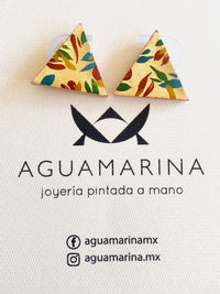 Aretes selva triangulo chicos b