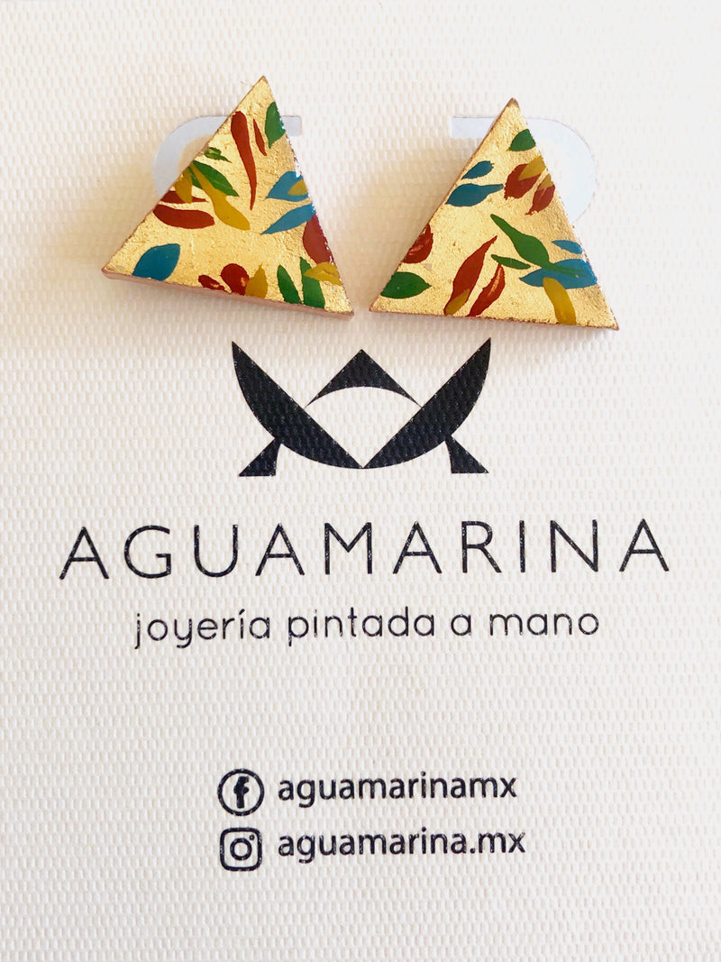 Aretes selva triangulo chicos b