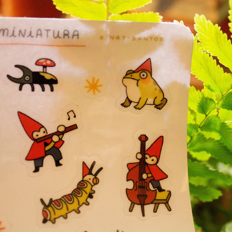 Planilla sticker bosque miniatura