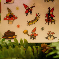 Planilla sticker bosque miniatura