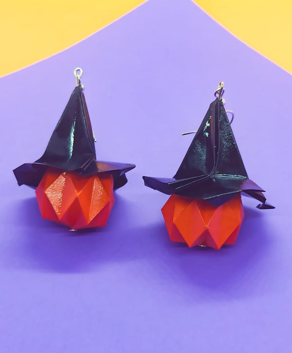 Aretes calabazas con sombrero