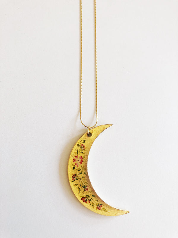 Collar luna  flores b