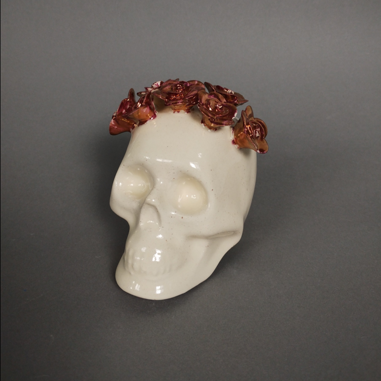 Cráneo con Flores