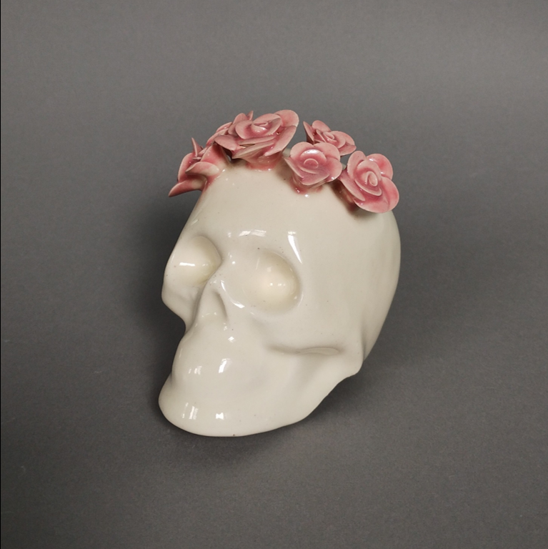 Cráneo con Flores