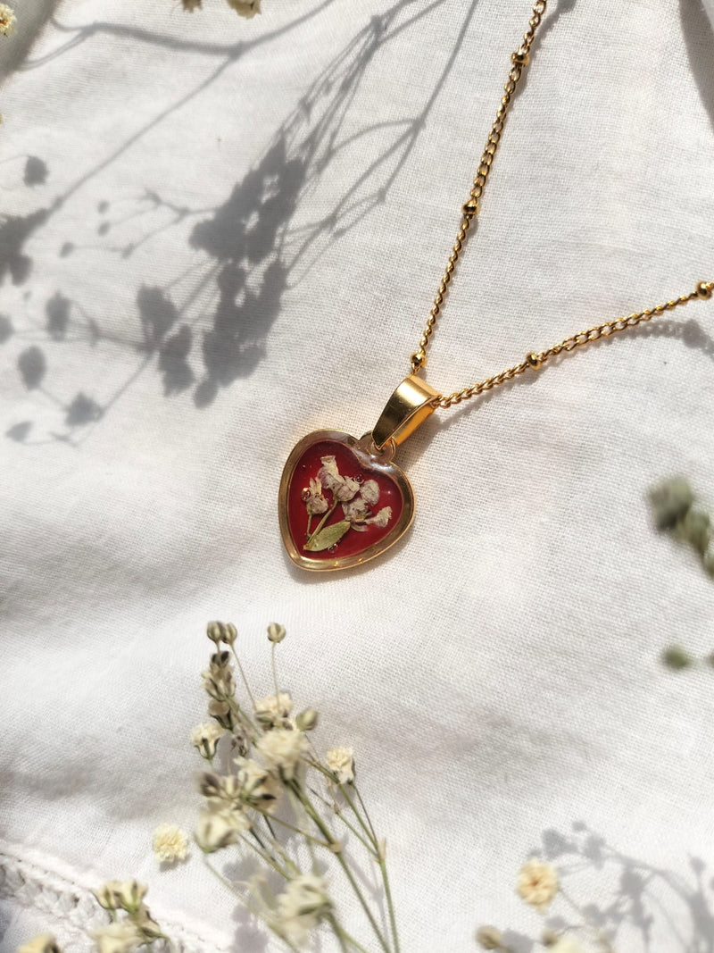 Collar con dije corazon mini