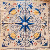 Mascada estrella azul