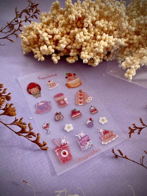Fresitas stickers traslucidas