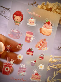 Fresitas stickers traslucidas