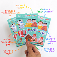 Planilla de stickers "Heartstopper"